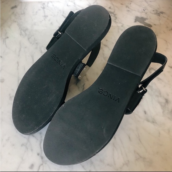 Vince Ciara Sandal in Black & Nickel - Picture 5 of 5